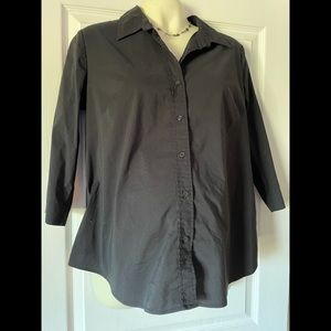 Motherhood maternity black button down blouse top medium